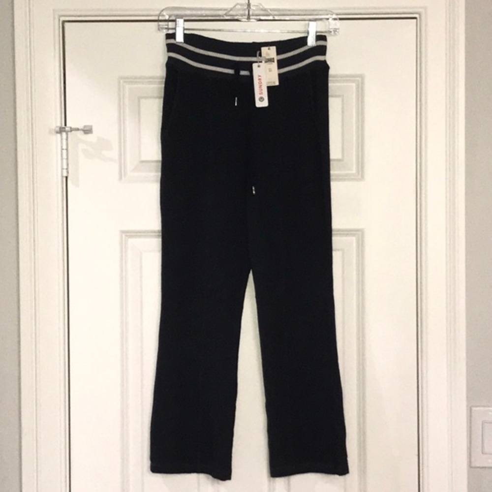 NWT Anthropologie Sundry Navy Blue Sweatpants Size XS Z525-12